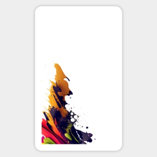 Rainbow wave. Colorful paint splash. Sticker